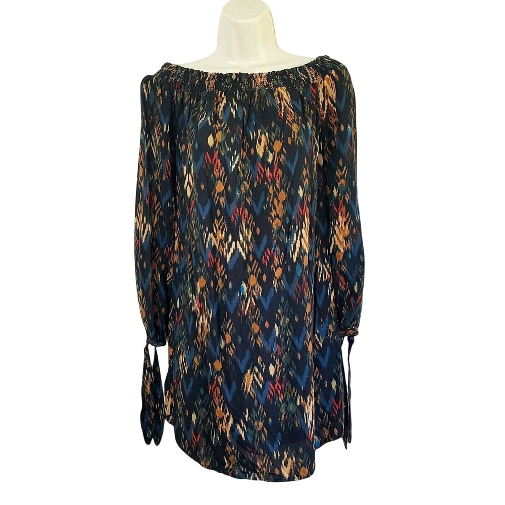 Beach Lunch‎ Lounge Dress MEDIUM Swimsuit Cover-up Viscose Boho On Off Shoulder